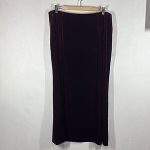 Jaclyn Smith Elegant Velvet Skirt in Deep Purple size 0X